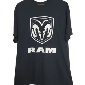 RAM Dodge Truck Logo T Shirt Black XL Gildan DryBlend Graphic Tee Mens Unisex
